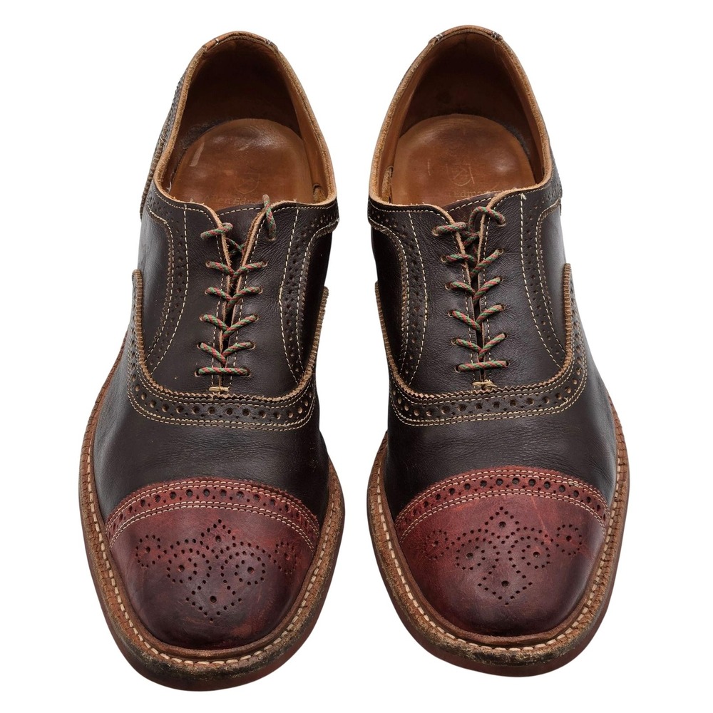Allen Edmonds Shoes Mens Size 15 Brown Cap Toe Brogue Oxford Dress Made In USA
